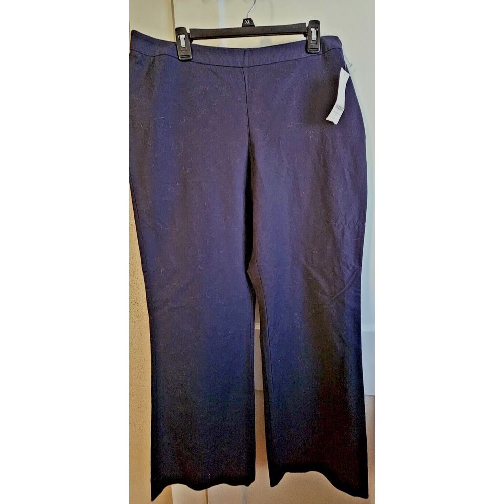 NWT Coldwater Creek Natural‎ Doubleweave navy blue women sz 16 side zipper